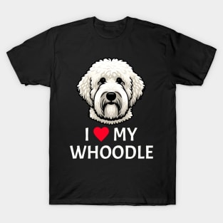 I love my Whoodle - Love dog statement T-Shirt